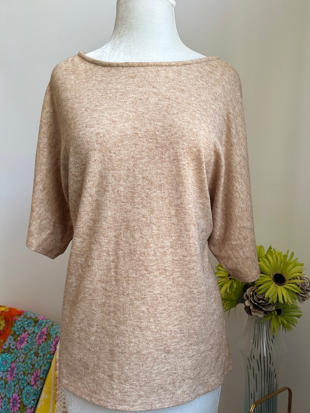 HALSTON - Short Sleeve Top/Sweater